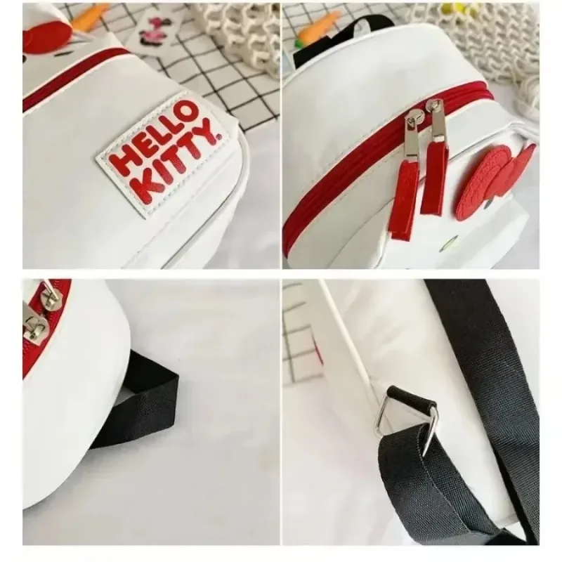 MINISO Sanrio-mochila de Hello Kitty para mujer, morral impermeable con dibujos animados de Anime, bolsa para estudiantes