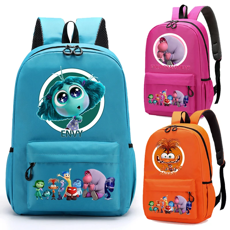 Disney von innen nach außen 2 Kinder Schult asche Kinder Anime gedruckt Rucksack Jungen Cartoon niedlichen Buch Taschen Mädchen Mode lässig Rucksack