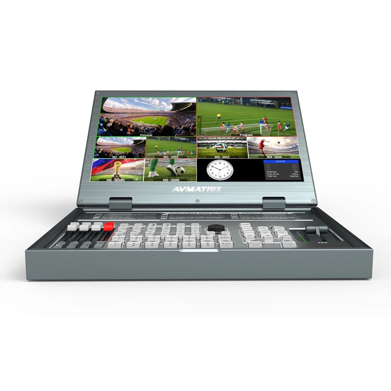 15.6 Inch Portable Full HD Audio Visual Equipment 6 Channels Video Splitters & Converters Chroma Luma Key Mixer & Switcher