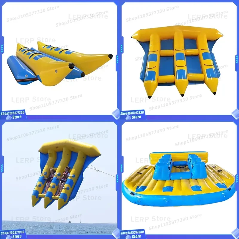 Nova Custom PVC Inflatable Flying Fish Banana Boat with Air Pump & Rope Custom Logo Water-Skiing Use 1 Year Warranty