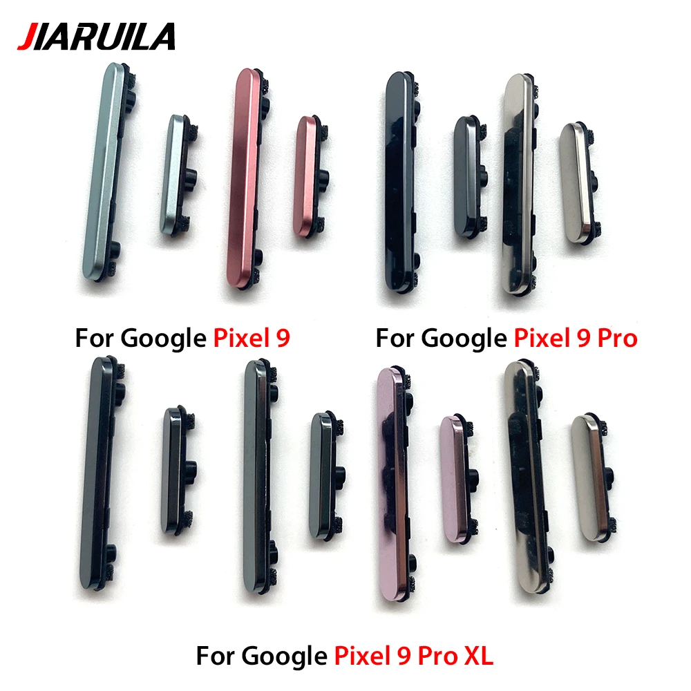 10Pcs , Side Volume Button + Power on / OFF Button Key Replacement Part For Google Pixel9 Pixel 9 Pro XL 9Pro