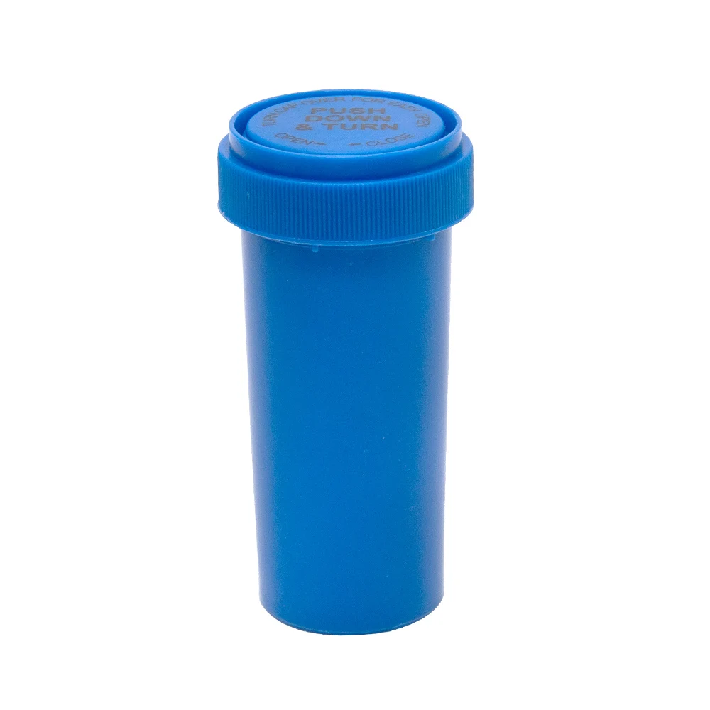 HORNET Portable Stash Jar 30 Dram Acrylic Push Down &Turn Vial Herb Container Plastic Storage Pill Box