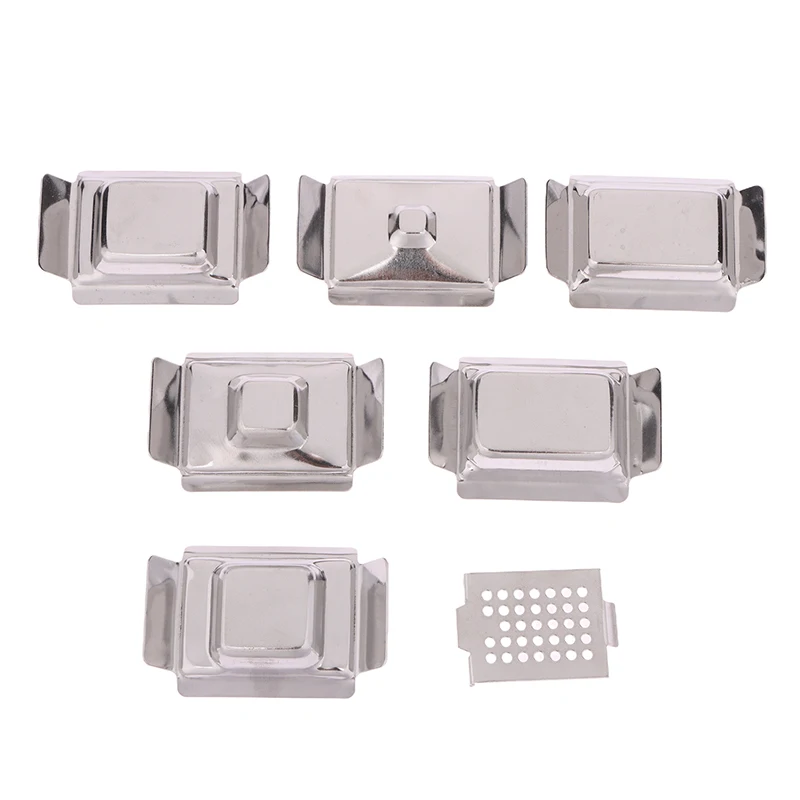 Cassettes d'encastrement et de traitement de tissus en acier inoxydable, moule à base moyenne, 37x24x7mm, 7x7x9mm, 24x24x9mm, 37x24x9mm