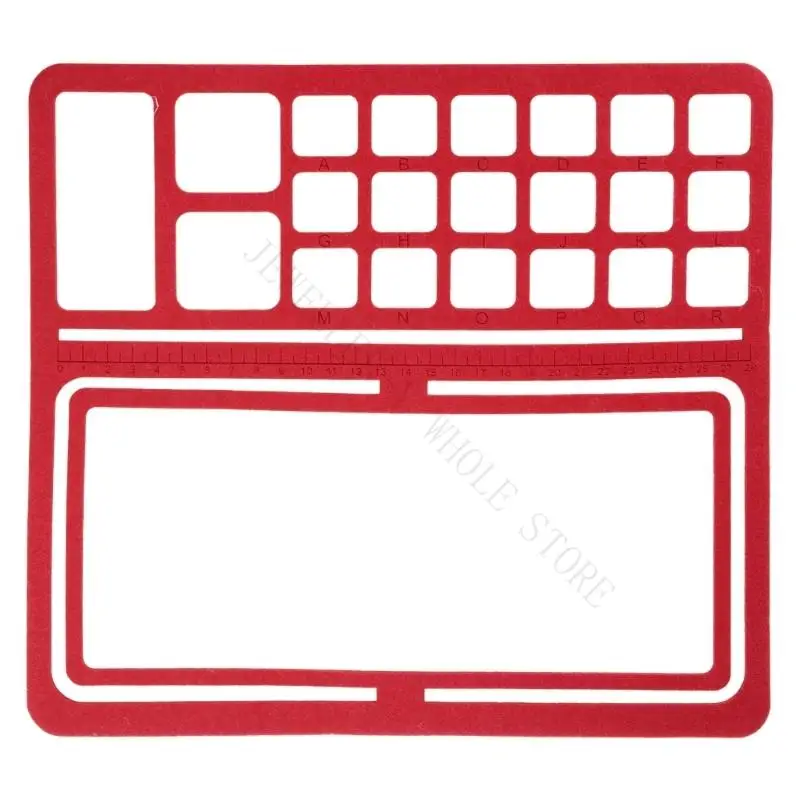 R7UF Bead Sorting Mat for Jewelry Makers, Felt Mat with Sorting Sections for Tabletop Bead Design and Project Planning