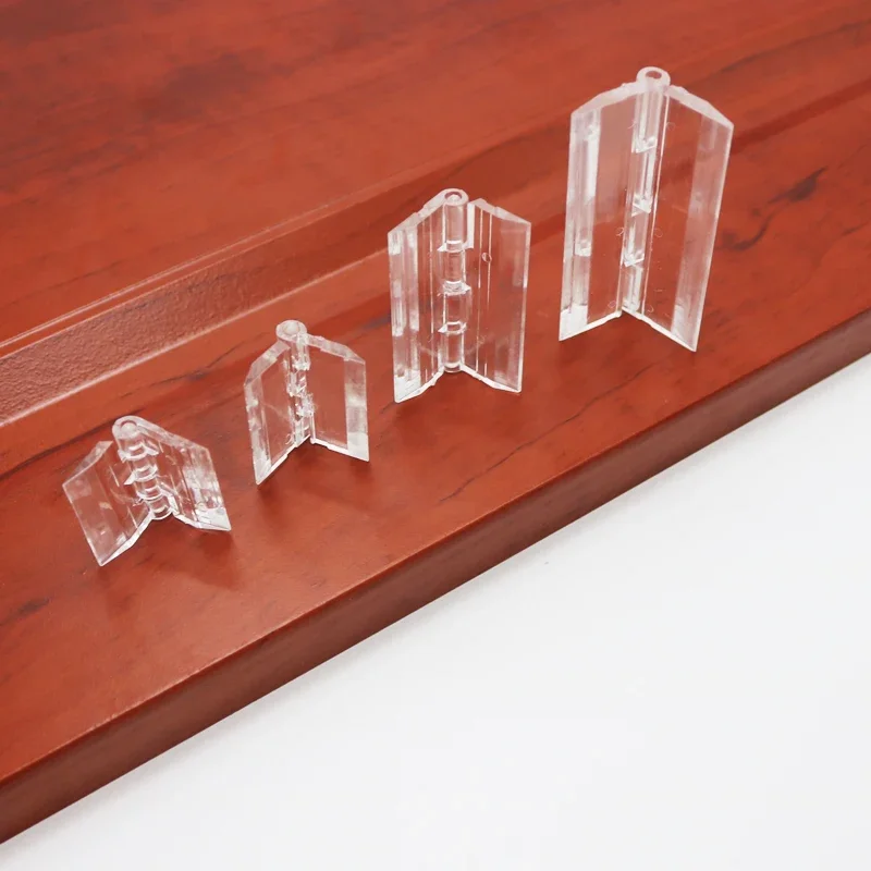 10Pcs 25X33 30X33 38X45 65x42 Plastic Folding Hinges Transparent Plexiglass Hinge Durable Clear Acrylic