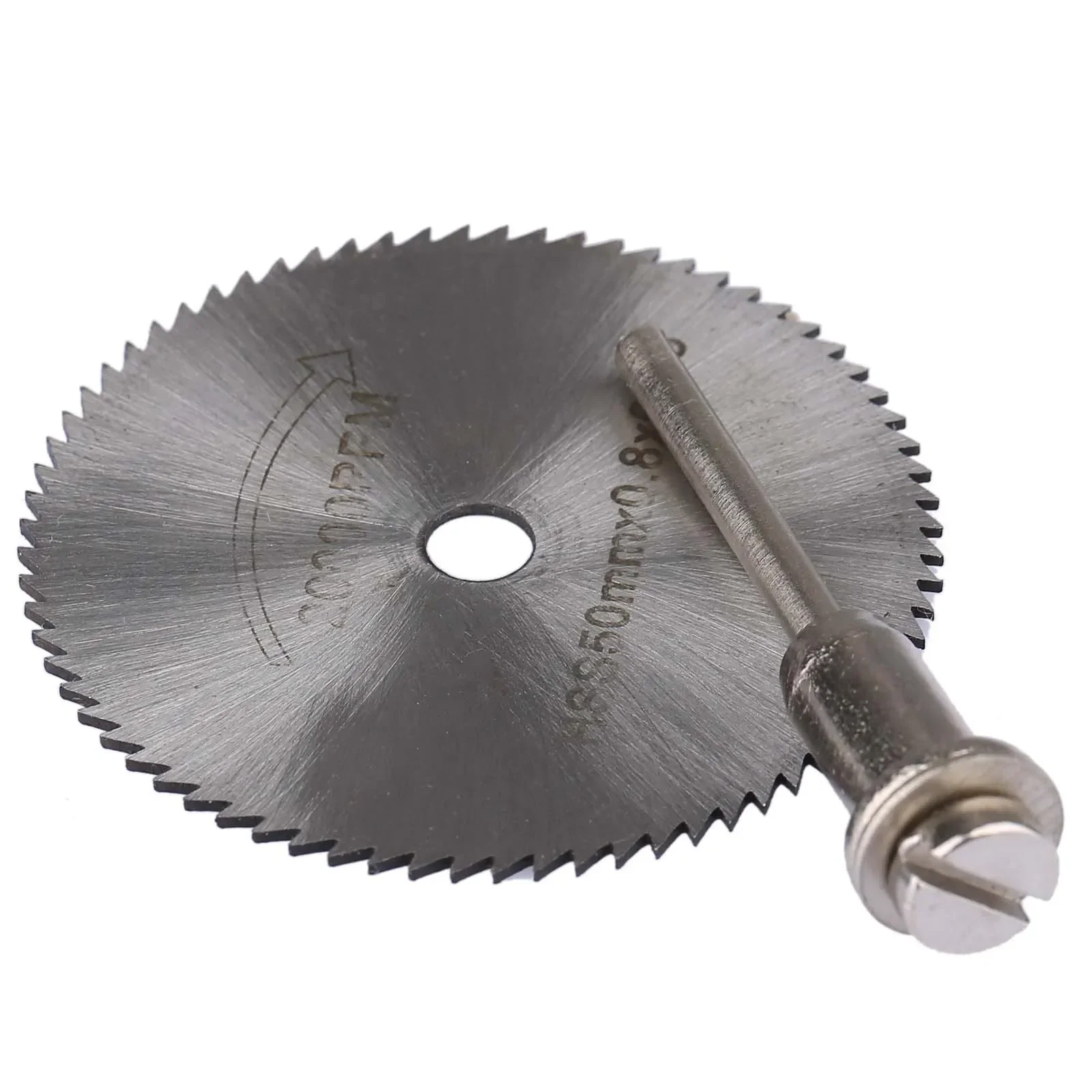 1Pc 50mm HSS Rotary Circular Cutting Disc Saw Blades Cut Off Wheel 3.17mm Shank Mandrel Set for Wood Plastic Grinder Cutter Tool