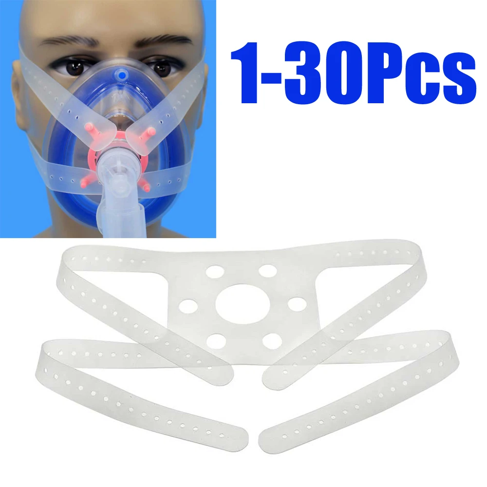 Universal Comfort Gel Full Mask Headgear Replacement Part Adjustable Elastic Silicone Band for CPAP Fixed Strap Accessory