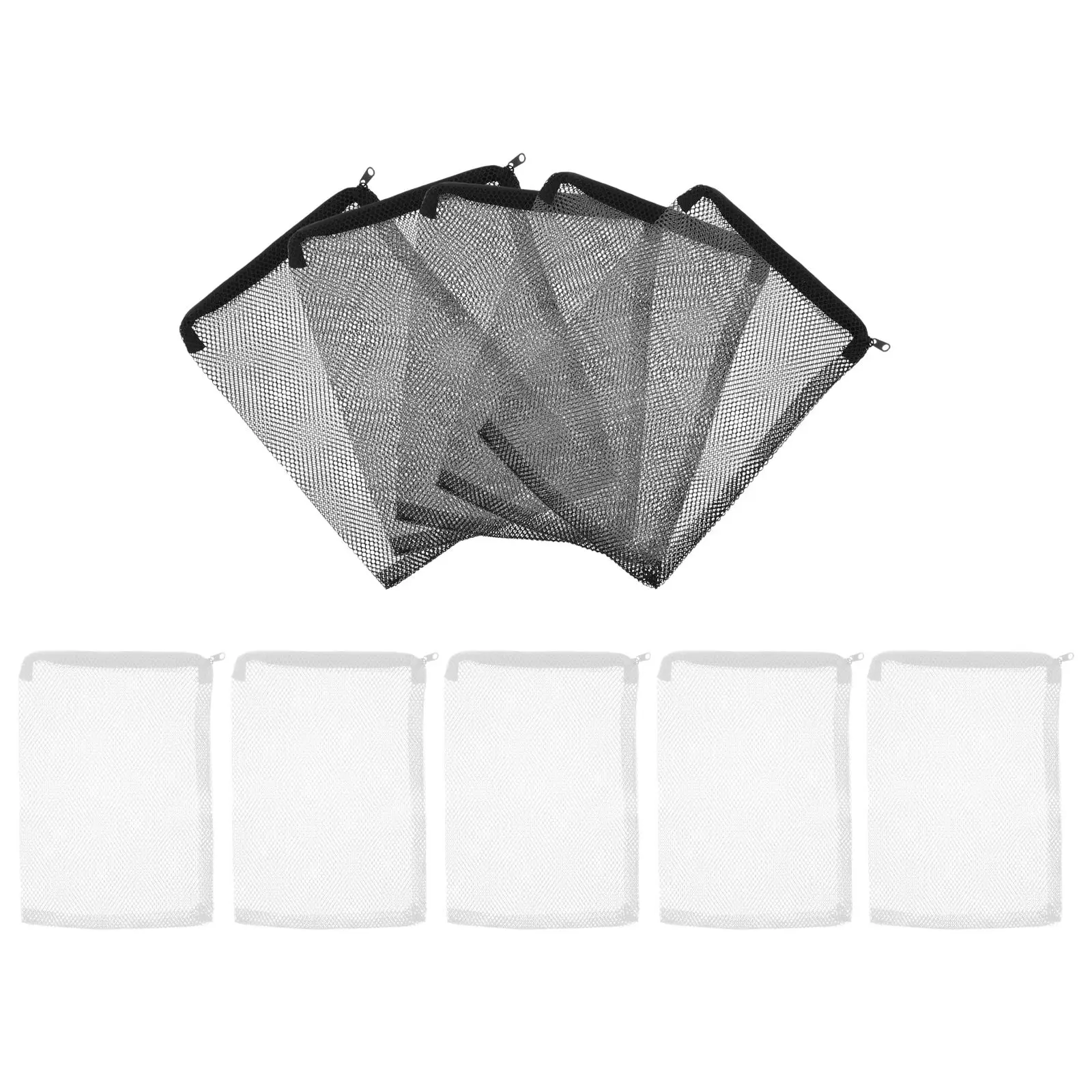 

10pcs 30x20cm Aquarium Filter Bag Zipper Filtering Bag Fish Tank Mesh Pouch (White, Black,Each)