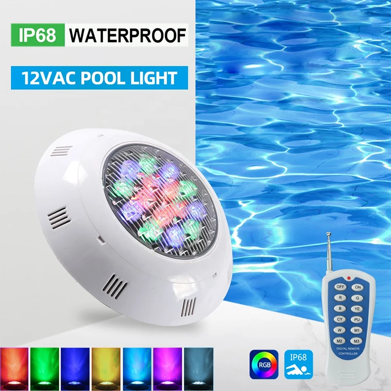 led subaquatica piscina luzes rgb cor mudando ac12v ip68 lampada a prova dremote agua com controle remoto 245 mm 01