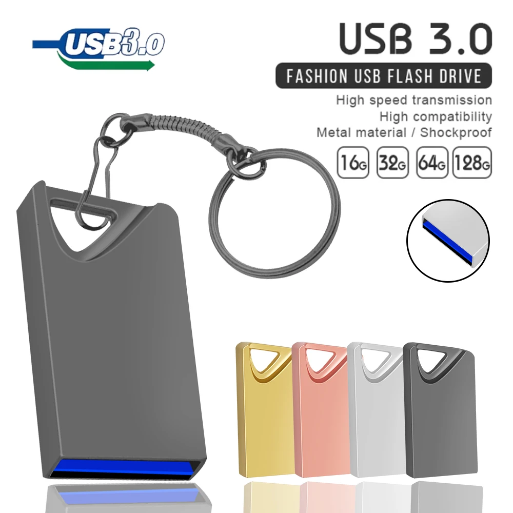 

Metal pen drive 64GB USB 3.0 Flash Drive 8GB 16G 32GB flash memory stick 128GB pendrive flash disk memoria thumbdrive