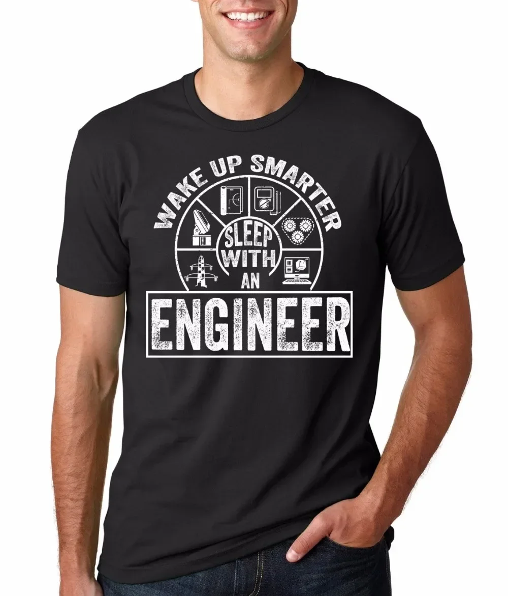 

Wake Up Smarter Funny Engineer T-Shirt 100% Cotton O-Neck Short Sleeve Casual Mens T-shirt Size S-3XL