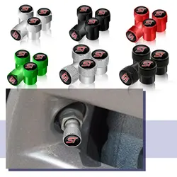 ST Logo Car Wheel Tire Valve Caps Stem Case Decor For Ford Focus Fiesta Puma Mondeo Kuga Dust Proof Covers Accessories 4Pcs