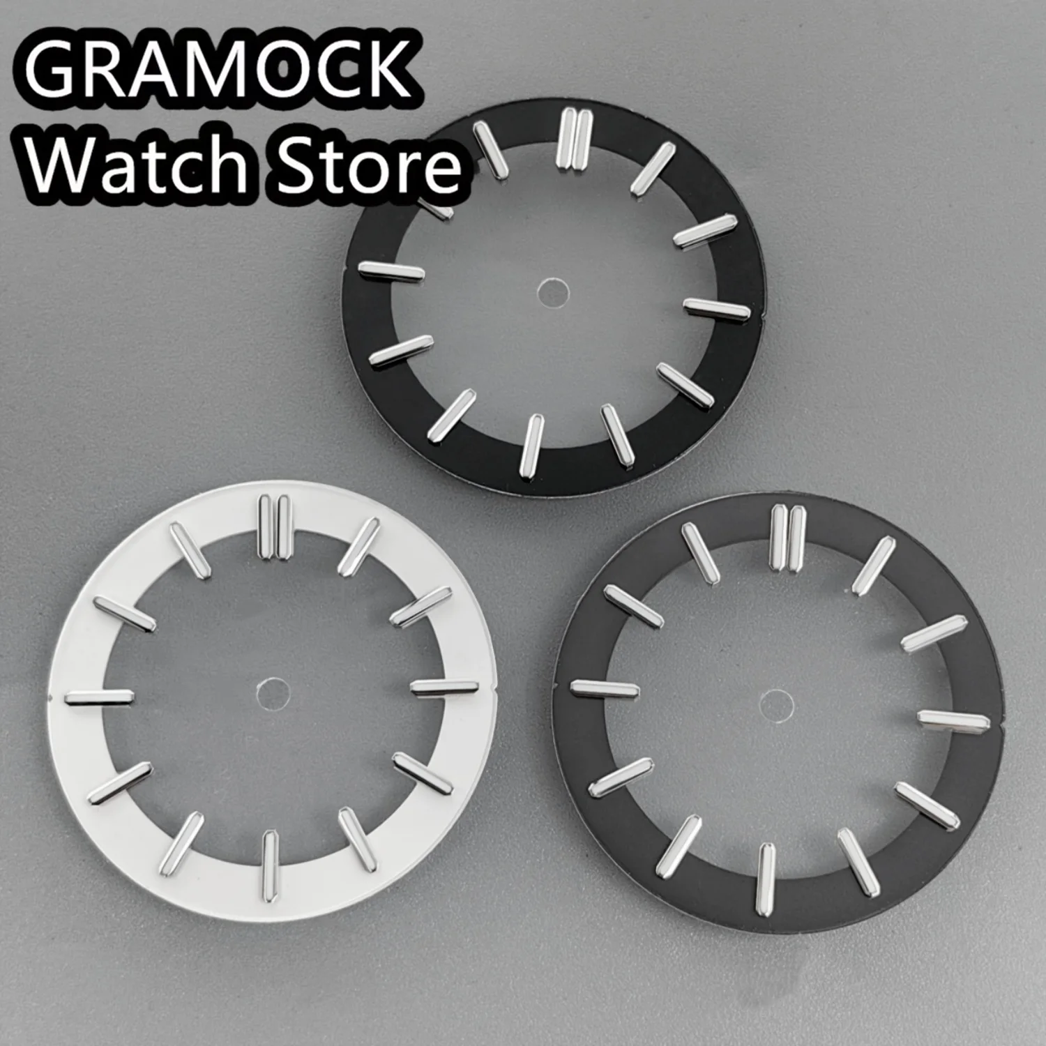 29mm Black White Blue Green Pink Transparent Watch Dial Face Skeleton Dial For NH35 NH36 NH38 NH70 NH72 NH71Movement Watch Parts view 5