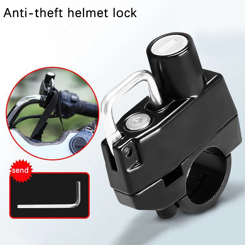 1PC Helmet Lock Anti-theft Locker Locking Device Rustproof Fine Workmanship Compact Size Convenience Motorcycle Supplies