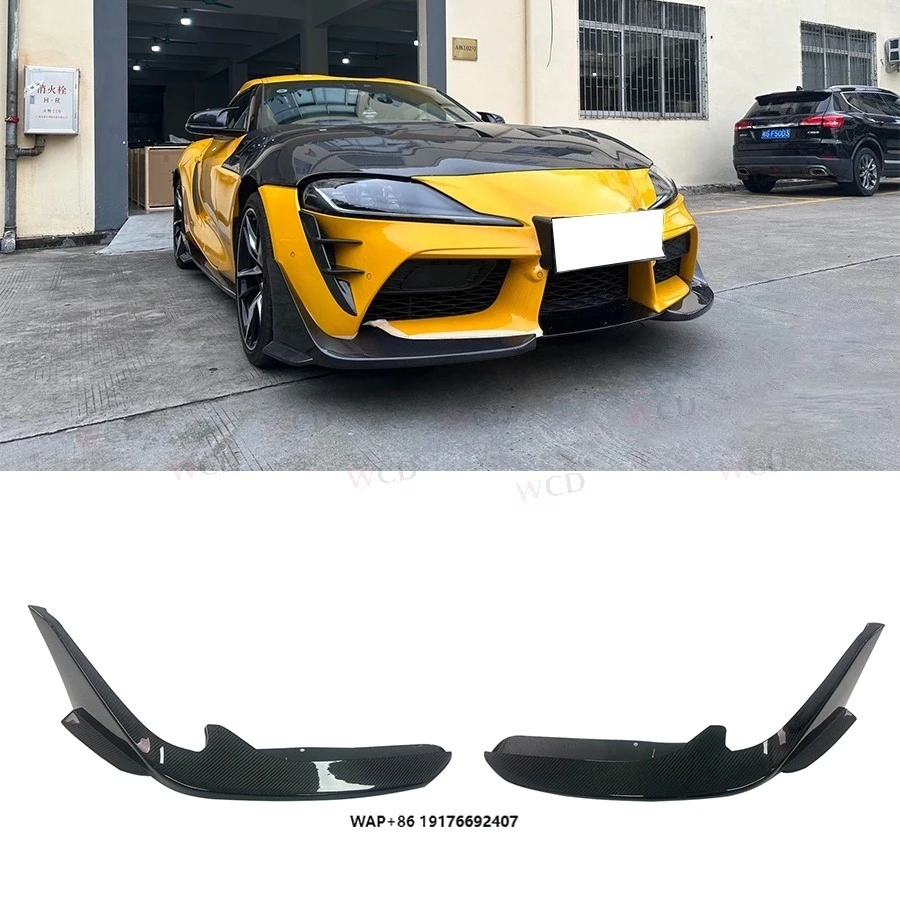 

2 Pcs Carbon Fiber Front Bumper Lip for GR Supra A90 A91 MK5 2019+ Front Lip Car Accessories Body Kit