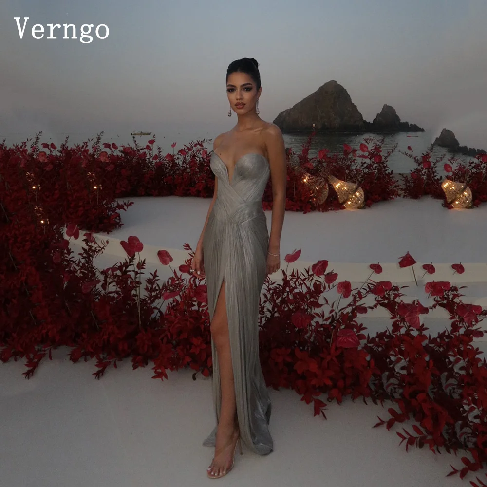 

Verngo Shiny Prom Gowns Sweetheart Mermaid Sleeveless Formal Occasion Dresses Women Modern Party Dresses Customized