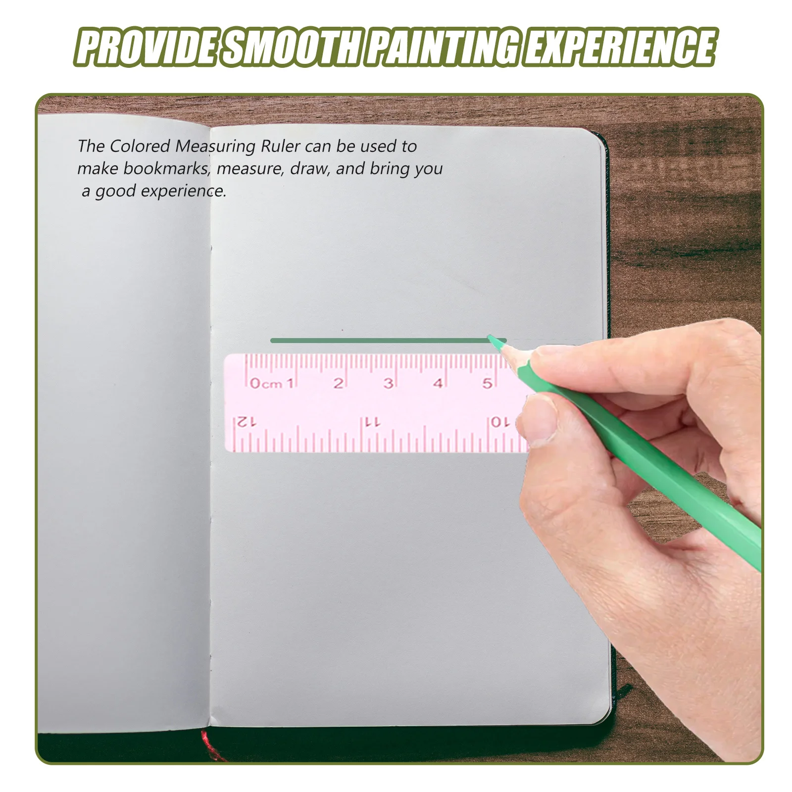 

12Pcs Colorful Rulers Reusable Drawing Rulers for Students and Libraries Long Lasting Safe to Use Ruler Student Accessory