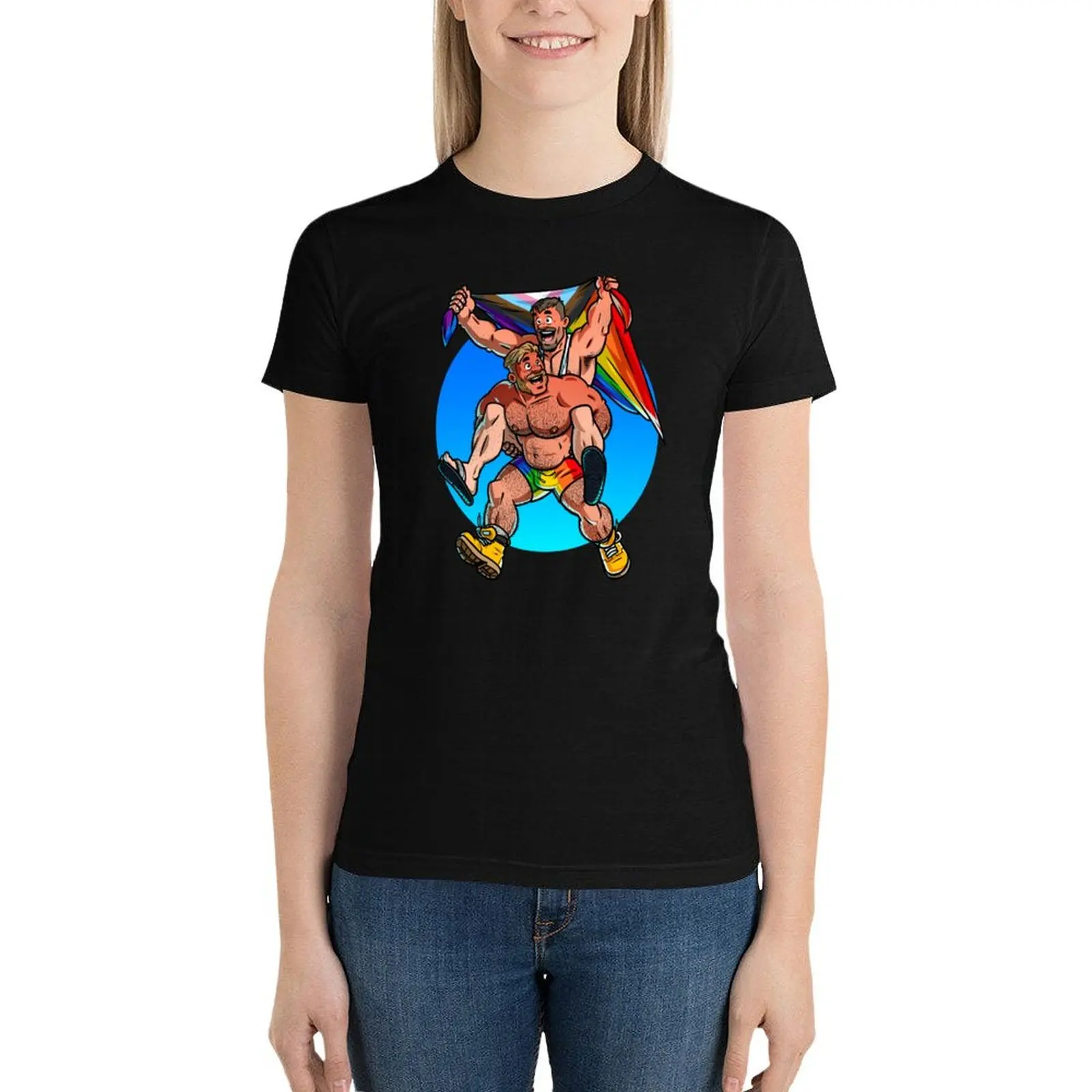 

Pride Flag T-Shirt Short sleeve tee graphics Summer Women's clothing