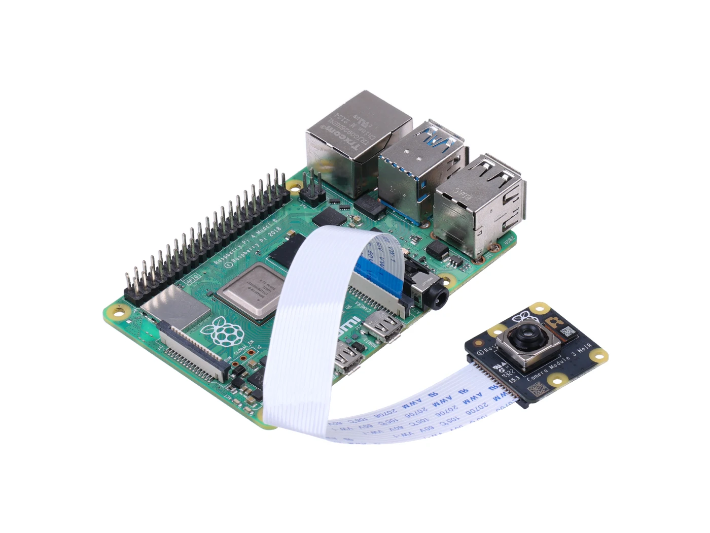 Raspberry Pi Camera Module 3 NoIR - Sony IMX708, 4608 × 2592 pixels,12-megapixel sensor with HDR, phase detection autofocus. ﻿