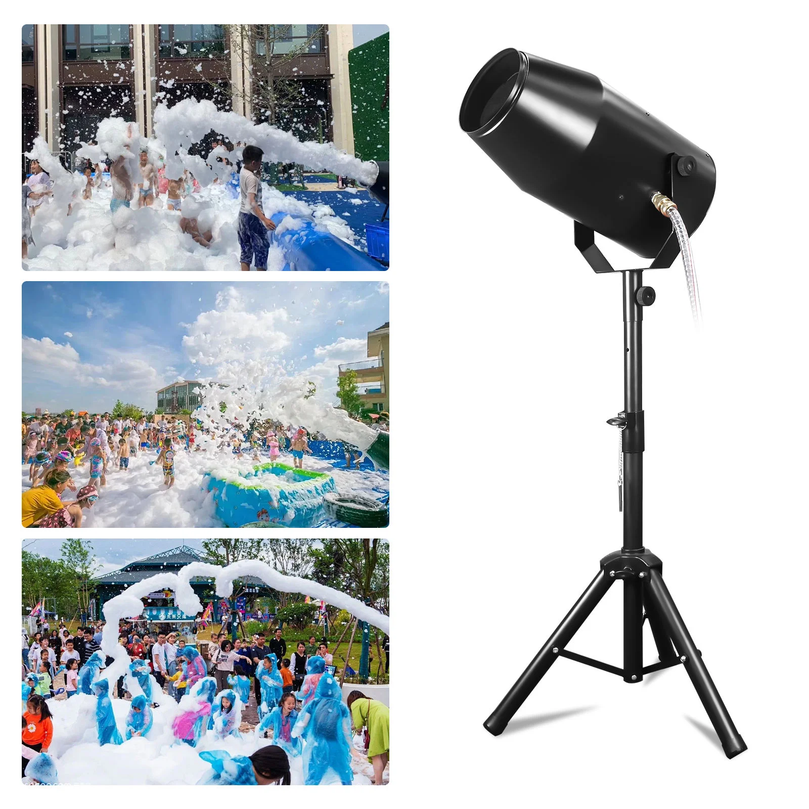 1000W Mini Froth Machine Bubble Cannon Blower Sprayer Spume Making Machine for Summer Outdoor Swimming Pool Kids Water Party Use