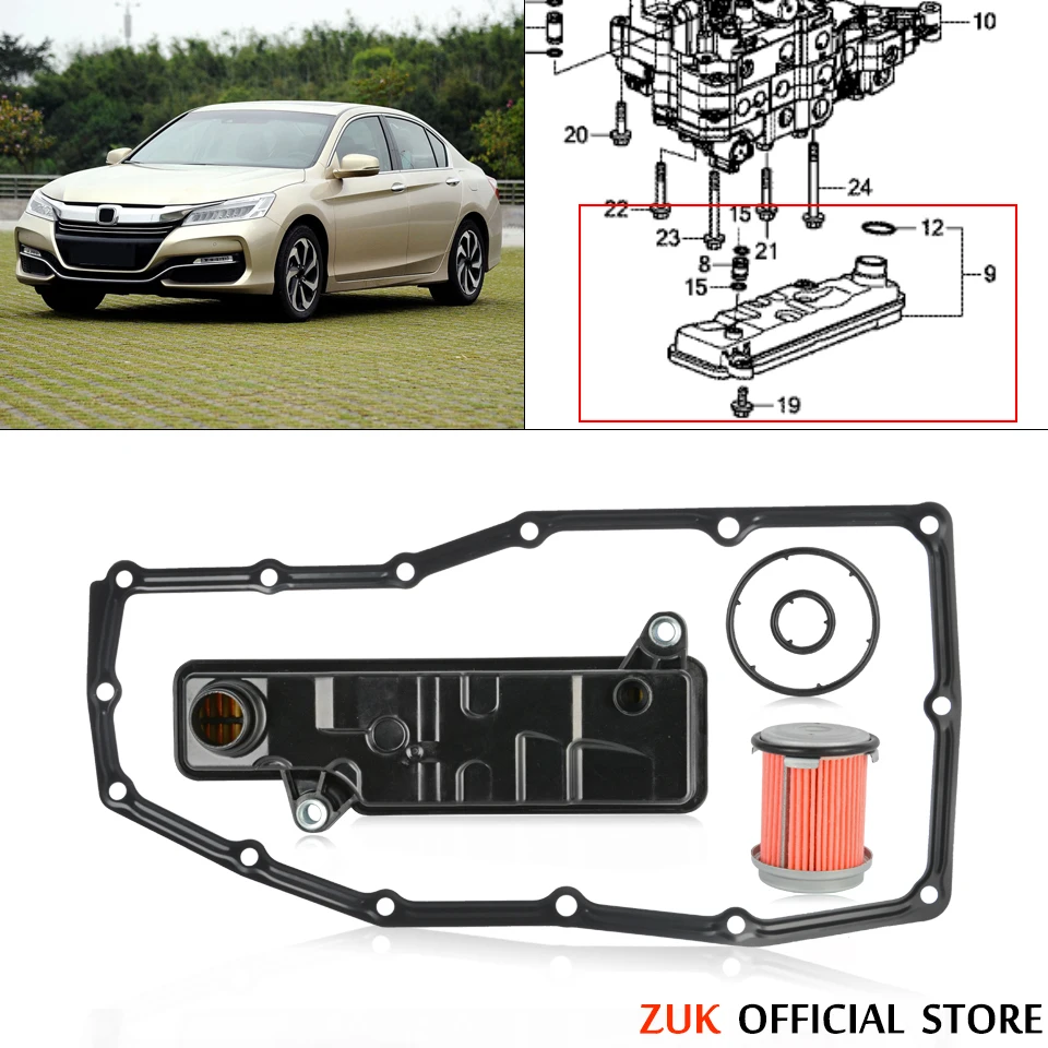 ZUK For HONDA  ACCORD CIVIC 2016-2023 For CR-V 2015-2021 For ODYSSEY 2016-2021 Transmission Filter Gasket Kit 25420-5X9-003TZ