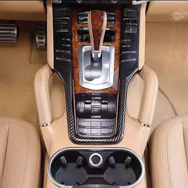 For Porsche Cayenne Real Dry Carbon Fiber 11-2017 Interior Central Control Decorative Frame Decoration Modification Accessories