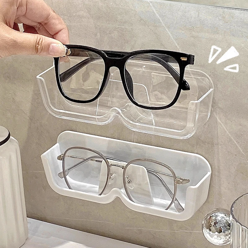 Punch-free Glasses Storage Rack Wall Mounted Sun-glasses Display Holder Wardrobe Decoration Storage Box Sunglass Organizer