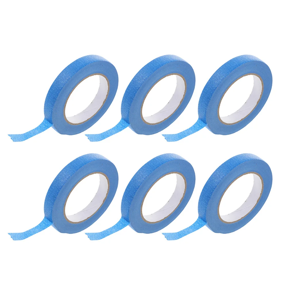 6 لفات من أشرطة الإخفاء طلاء جدران السيارة DIY الحرف المقاومة للدموع ارتداء منحنى التكيف حماية رش الطلاء #5