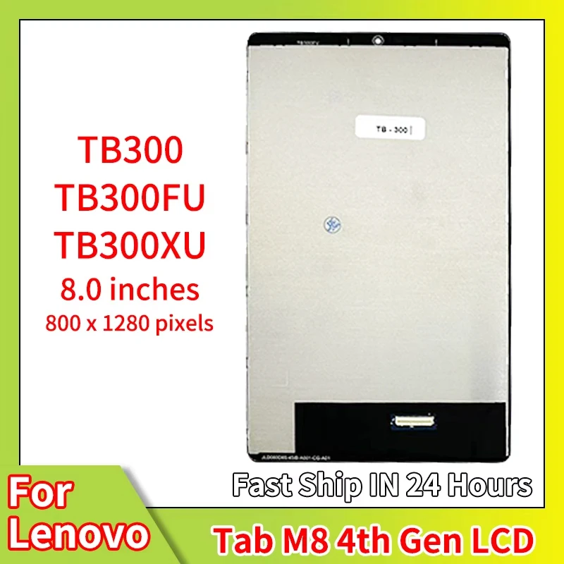 

8.0"inch New For Lenovo Tab M8 (4th Gen) TB300 TB300FU TB300XU LCD Display Touch Screen Digitizer Assembly Repair Part