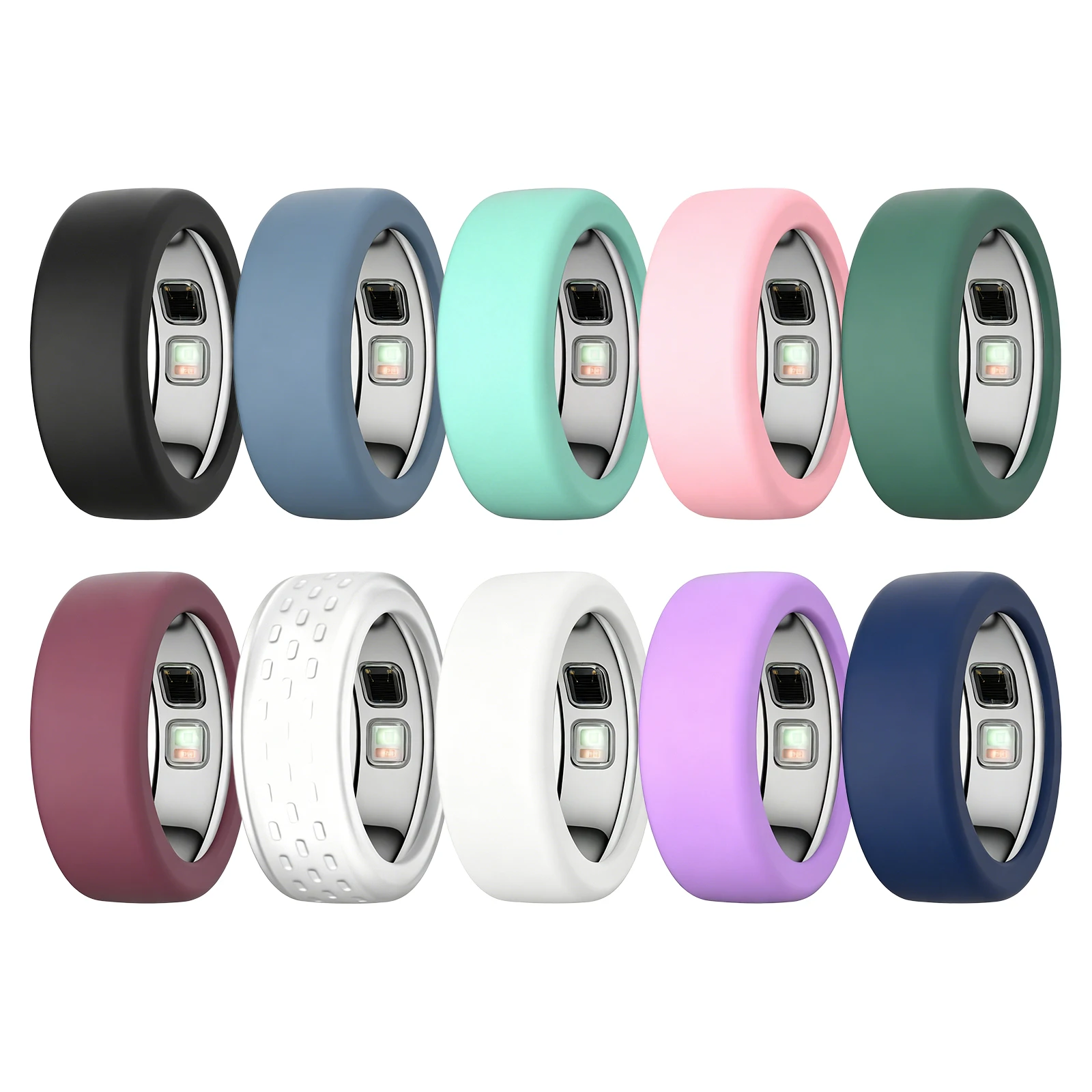 Silicone Ring Protector Fit for 5 Lightweight Comfortable Ring Guards Soft Silicone Case for Men Women Working Out Gym
