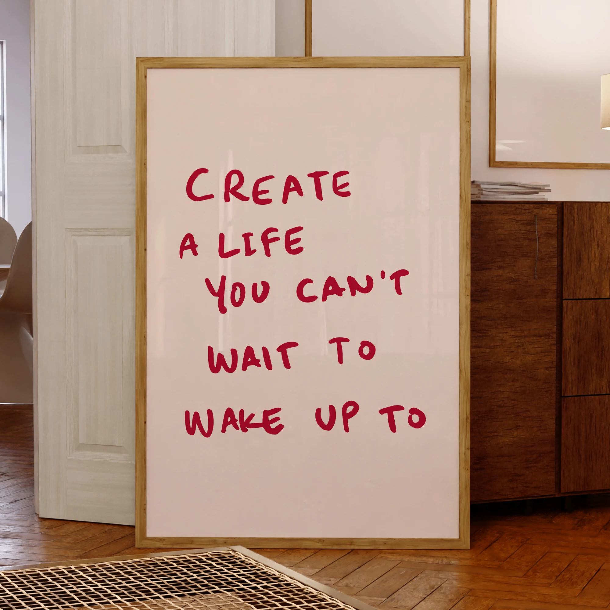 Create A Life You Can't Wait To Wake Up To Wall Art Prints Canvas Painting Poster Picture For Living Room bed Room Home Decor