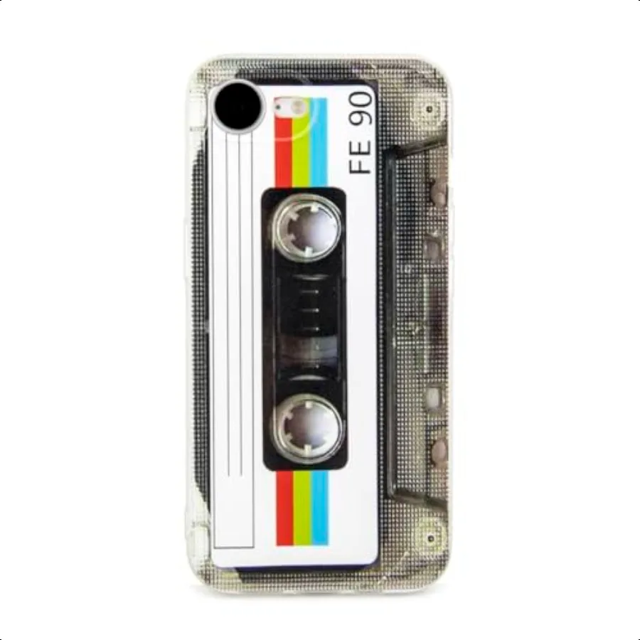 

Case for iPhone 16e Matte Finish Heavy Duty Soft Back Cover with Reinforced Corners TPU Soft Bumper Retro Cassette Tape Case Co