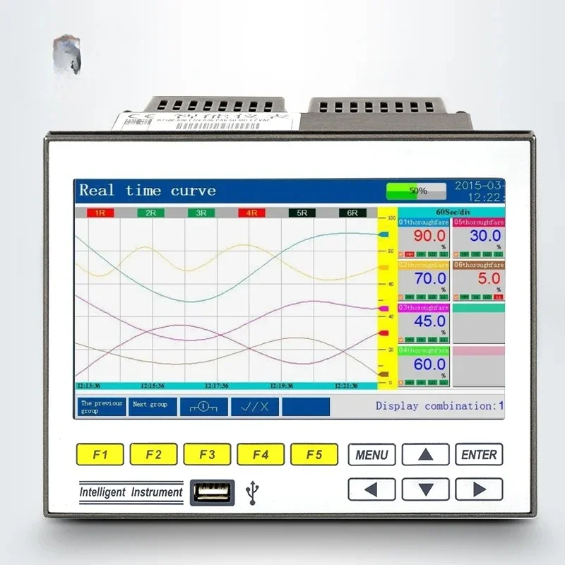 

Data Logger Temperature Pressure Current Voltage 4-20mA Data Recorder With Alarm USB Pressure Analog Chart Recorder