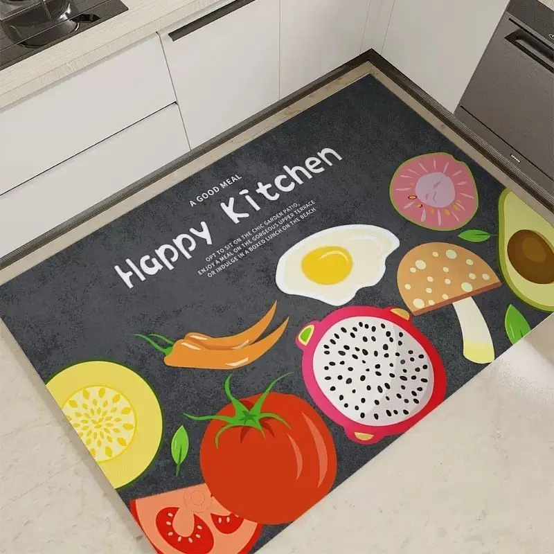 Korean Style Diatomaceous Earth Kitchen Floor Mat Simple Water Absorption Anti Slip Carpet Household Use Cushion Bathroom Rug