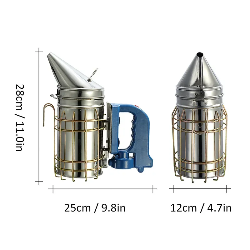 Strumenti per apicoltura kit per api fumatore elettrico fumatore in acciaio inossidabile fumatore api da fumo