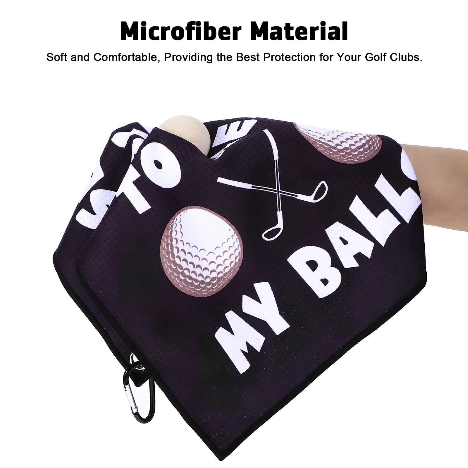 2 Pcs Golf Towel Cleaning Towels Golfs Golfing Wet For Bags Men Accessory Accessories Dry Microfiber Balls for Sports Enthusiast