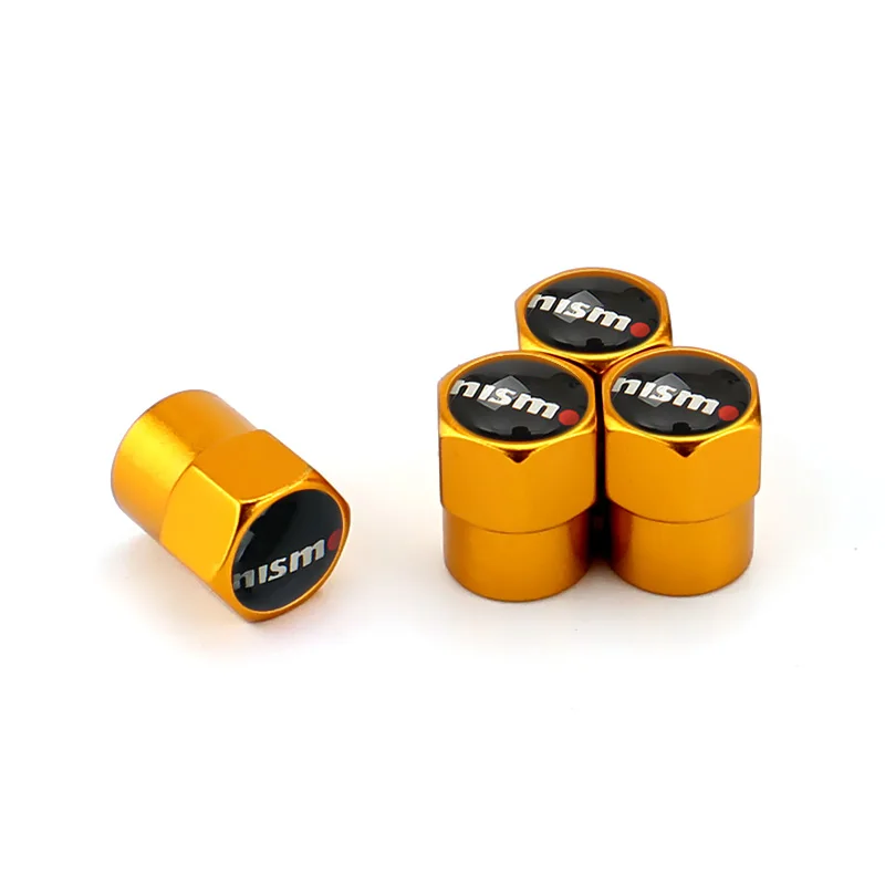 4pcs Car Wheel Tire Valve Stem Caps for Nissan Nismo Z Emblem 350Z 370Z Qashqai Leaf Juke X Trail Tiida Navara Note Accessories