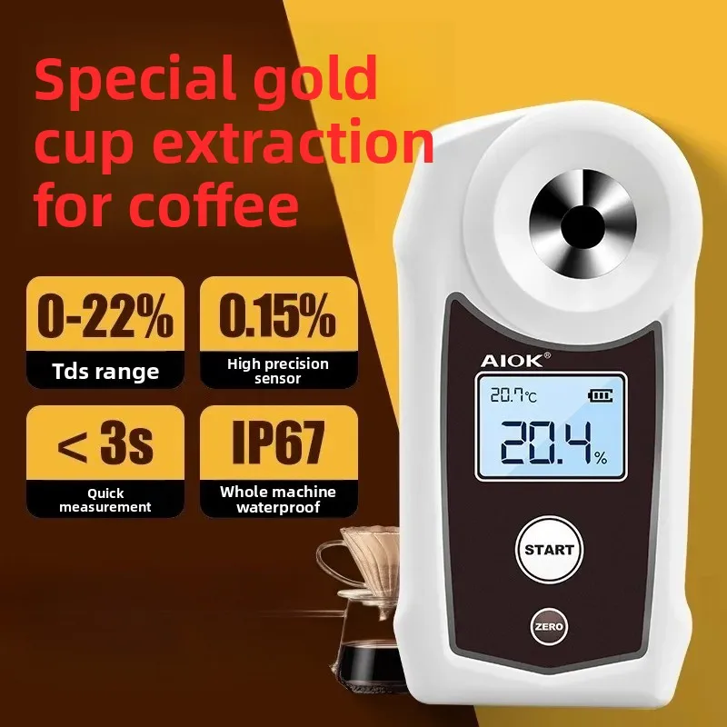 Probador Digital de concentración de café de alta precisión, Detector de dulce de café TDS, medidor de azúcar resistente al agua