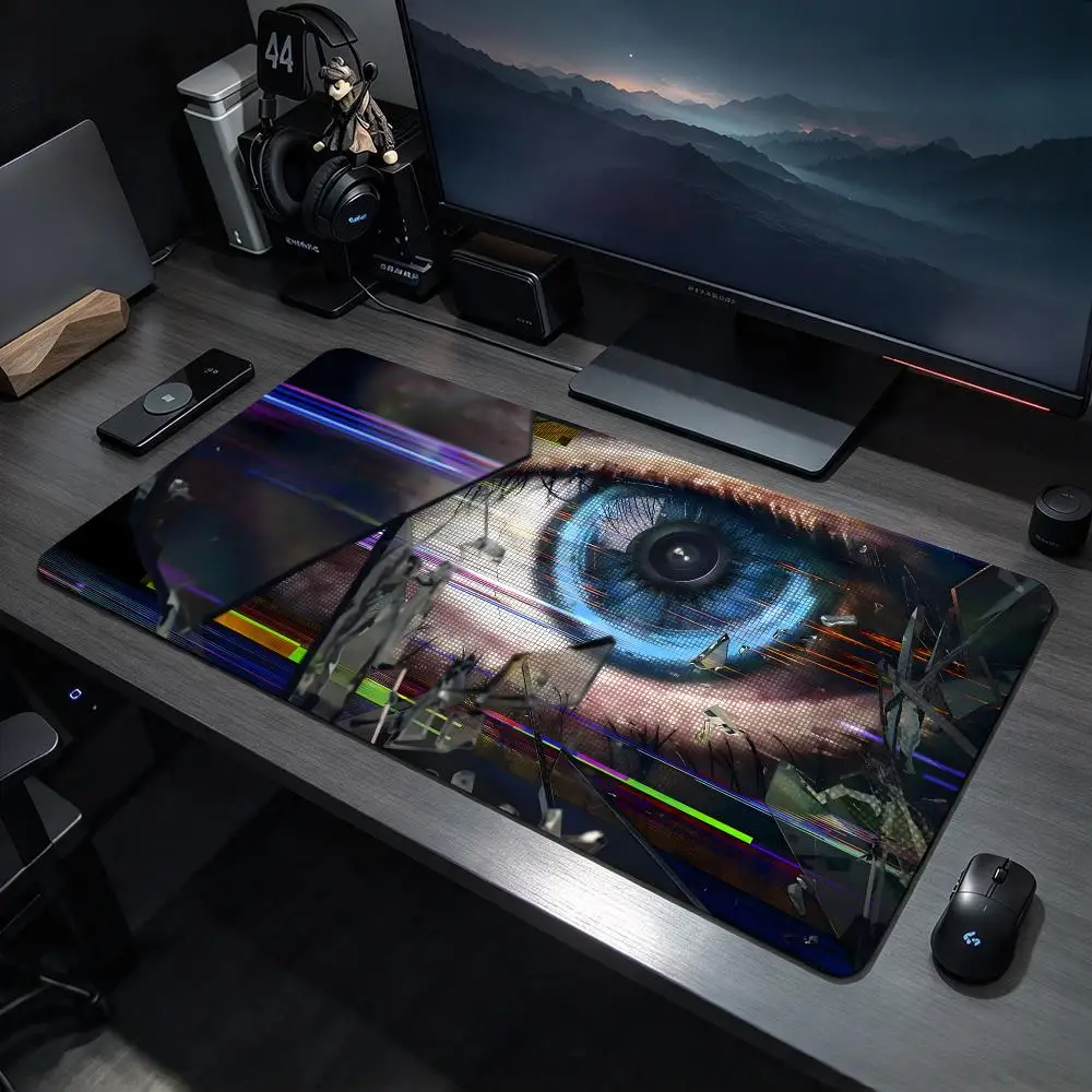Dystopian Series B-Black Mirror Mouse Pads Large Gaming Mousepad Desk Mat Non Slip Bottom Featuring Stitched Edges