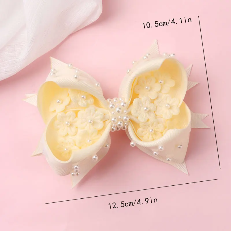 Nowe koronkowe perłowe spinki do włosów Kawaii Girls Bowknot Hairpins Girls Hair Styling Tools Flower Butterfly Hair Clip Boutique Headwear