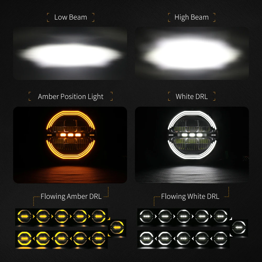 CO LIGHT 2026 Newest With Amber White DRL Glare 9 Inch Round Auxiliary Led Driving Headlamp Truck Light for SUV off-road use