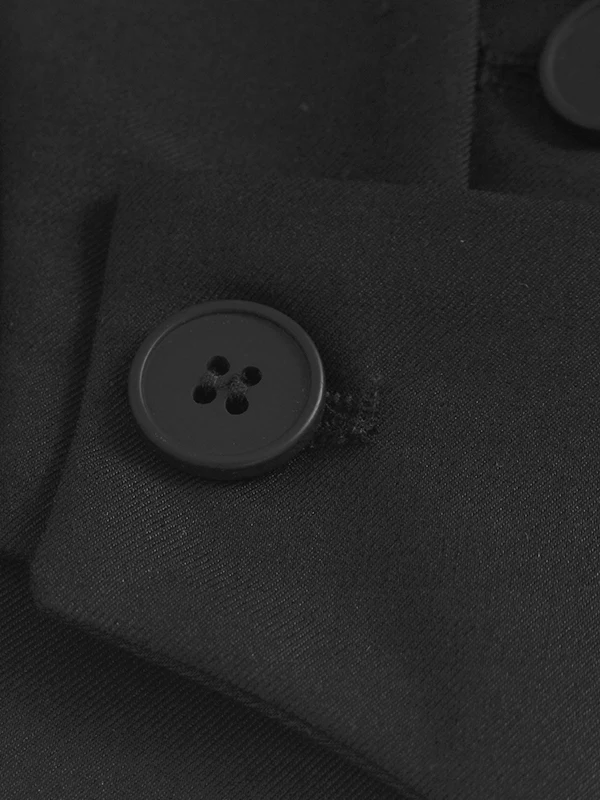 SuperAen 불규칙한 양복 칼라 블랙 조끼 2025 봄과 여름 새로운 느슨한 민소매 틈새 디자인 재킷