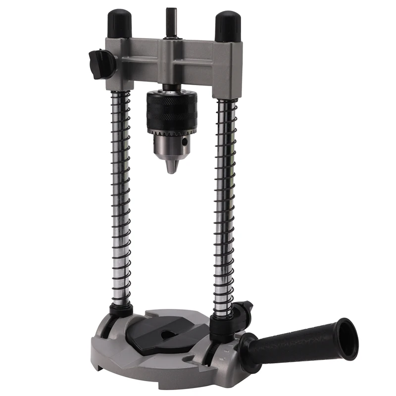 1 Pcs Multifunctional Drill Stand Adjustable 45-90° Angle Drill Guide Attachment, With Chuck Drill Holder Stand, For Electric Dr