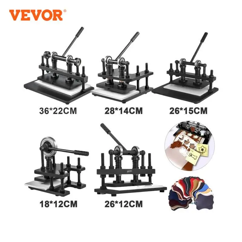 VEVOR Hand Leather Cutting Machine Single/Double Wheel Photo Paper PVC/EVA Sheet DIY Manual Die Cutter Embossing Shaping Tools