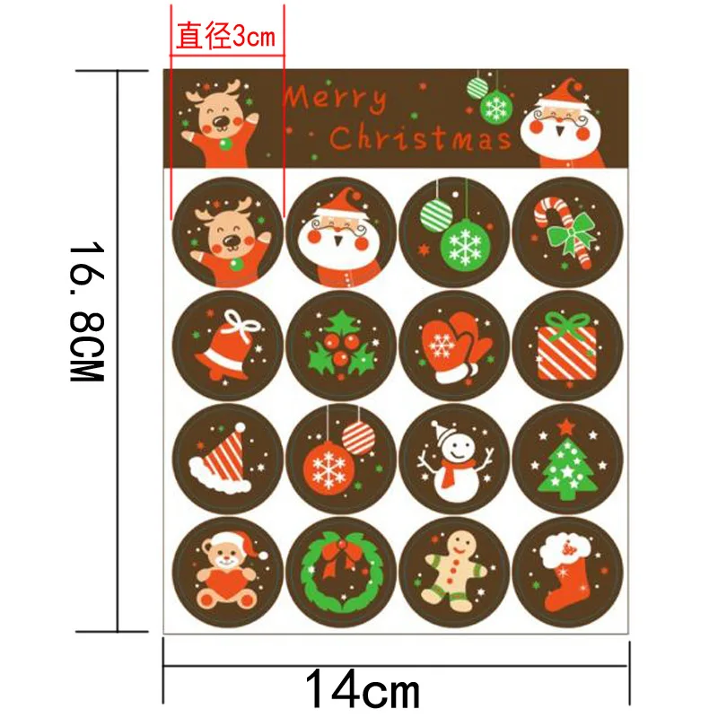 10 Sheets Christmas Gift Stickers Christmas Advent Calendar Number Paper Stickers Multifunctional DIY Gift Wrapping Labels