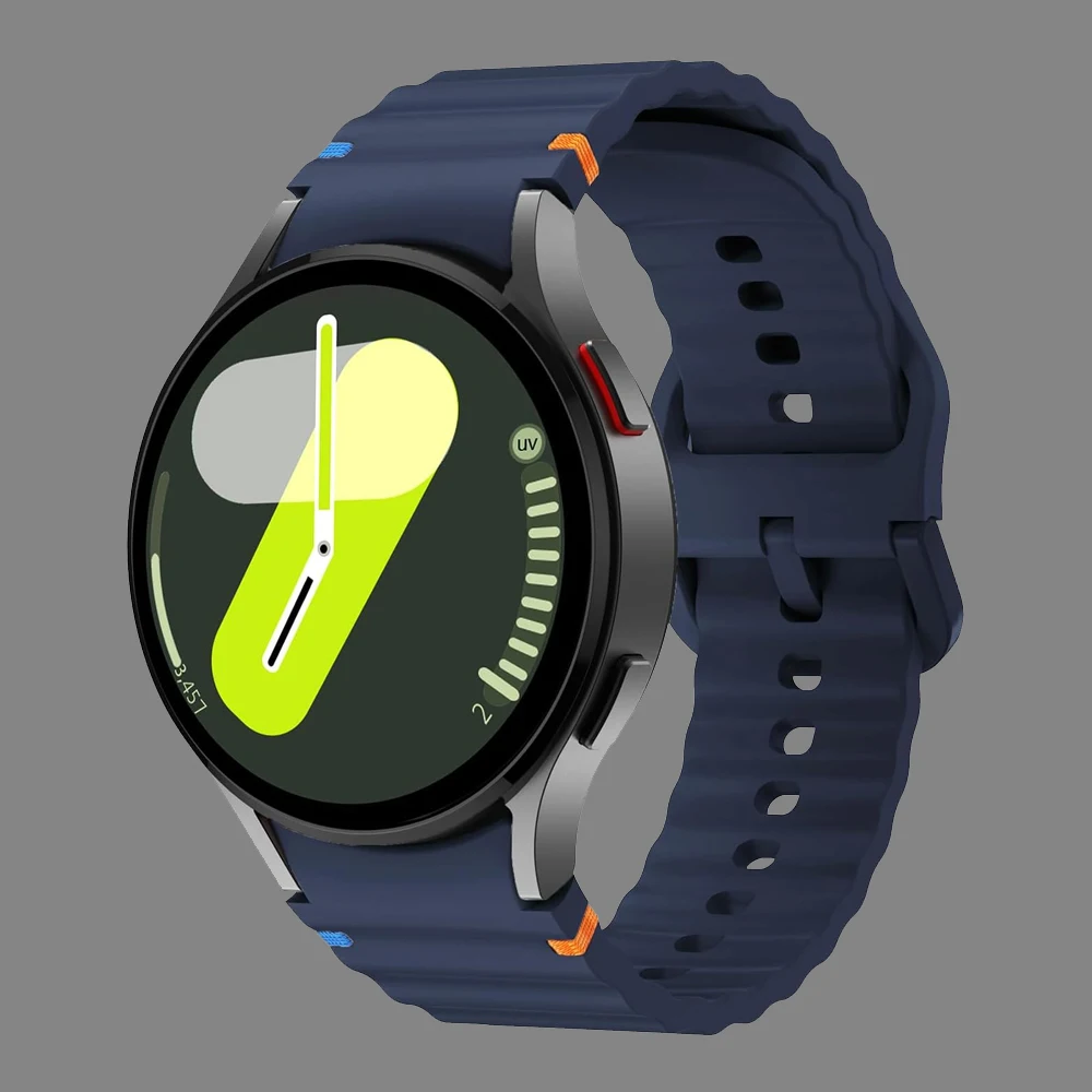 Official Straps for Samsung Galaxy watch 7/FE/5 Pro/6/4 classic 44mm 40mm Sport Silicone belt bracelet correa Galaxy watch7 Band