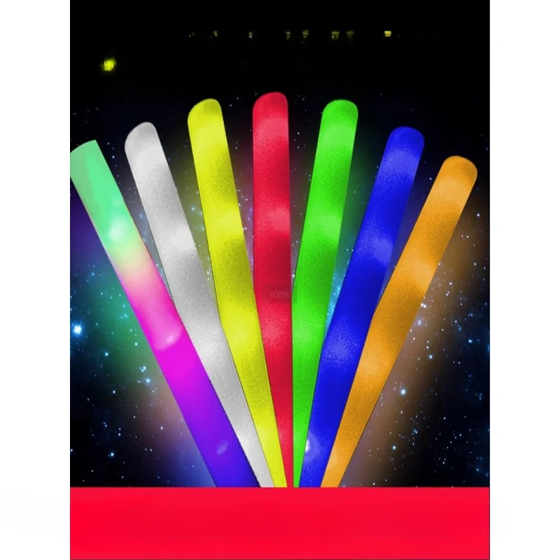 Sponge glow stick custom LOGO concert glow stick, bar cheer colorful foam stick support glitter stick