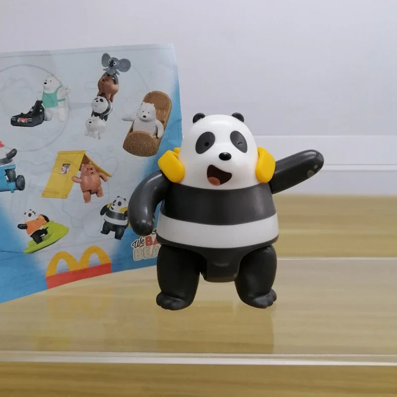 Мультяшные фигурки PolarBears Go To School, кукла-медведь, съемная школьная сумка, подвижные игрушки, подарки на день рождения для детей