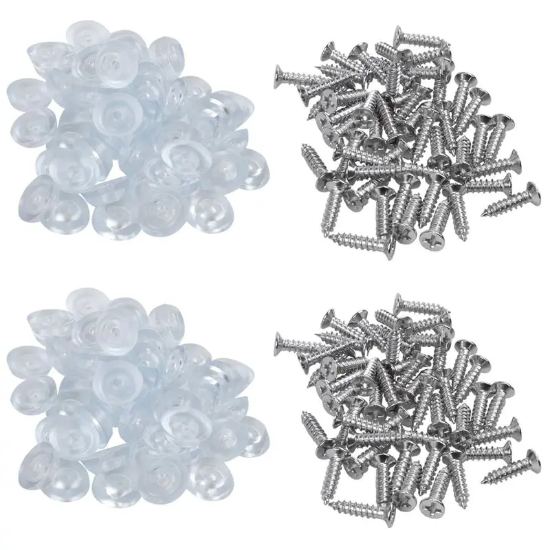 100Pcs Furniture Table Chair Leg Protectors Feet Padded Rubber 17Mm X 6Mm