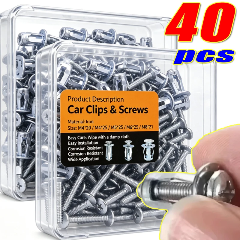 Car Use Petal Expansion Nuts Screws Petal Screw Anchors for Curtain Expansion Clamp Rivet Lock Bolt Board Wall Fasteners 4-40pcs
